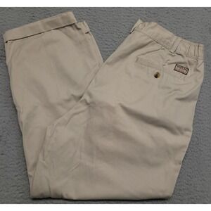 Bugle‎ Boy Basic Men's 36x30 (34x28) Beige Khakis 90s Pleated Cuffed 90s Vintage